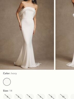 Besa Diana strapless organza wedding gown